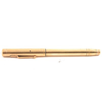 Lot 332 - A Swan Mabie Todd & Co 9 carat yellow gold fountain pen.