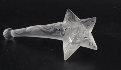 Lot 173 - Lalique Crystal, a clear and frost glass desk ornament.