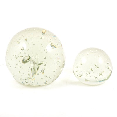 Lot 84 - Two Victorian dump glass paperweights