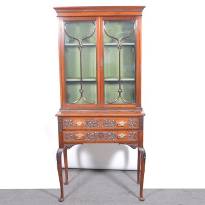 Lot 353 - Edwardian mahogany display cabinet