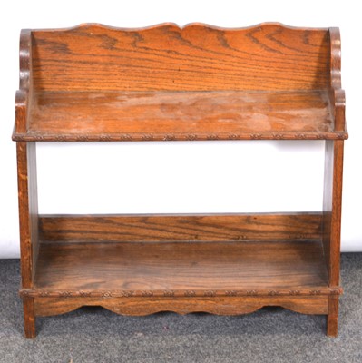 Lot 370 - Small oak bookrack