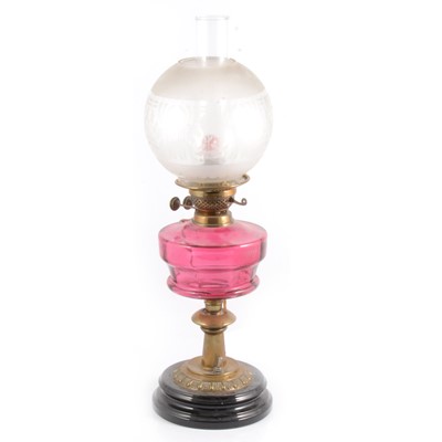 Lot 154 - Victorian oil lamp