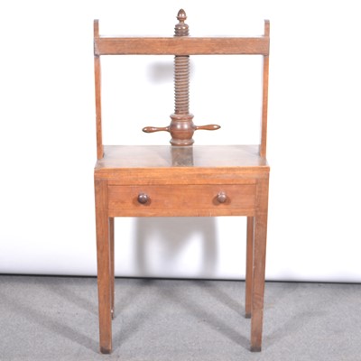 Lot 430 - Oak book press