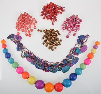 Lot 344 - A collection of 1950's 1960's bead jewellery.