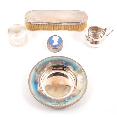 Lot 315 - A silver Armada dish by Carr's of Sheffield Ltd. Sheffield 2007, plus other small silver items