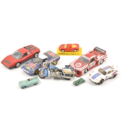 Lot 201 - Scalextric slot-car racing and models; including C288 Porsche with lights, boxed etc.