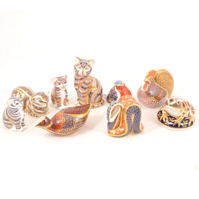 Lot 128 - A collection of Royal Crown Derby animalia paperweights.