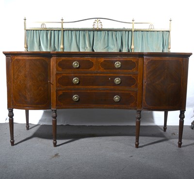 Lot 206 - A Victorian mahogany sideboard.