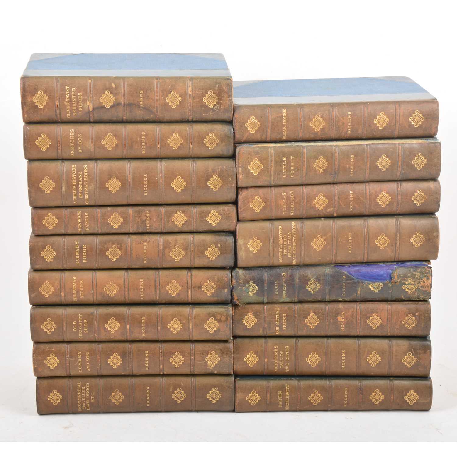 Lot 188 - Seventeen Charles Dickens novels and travel books, Chapman & Hall Ltd and Humphrey Milford, London and New York.