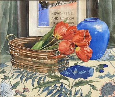 Lot 337 - Alan Briggs - Still life with Tulips.