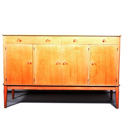 Lot 436 - Mid-century modern stained birch sideboard.