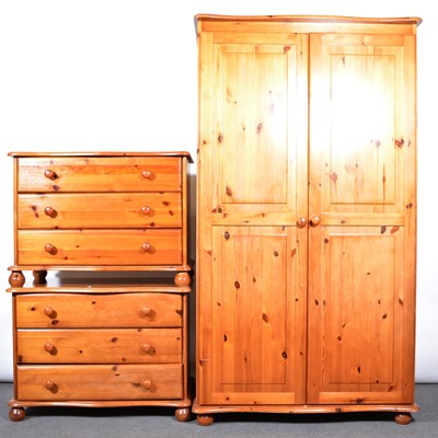 Lot 446 - Reproduction pine bedroom furniture.