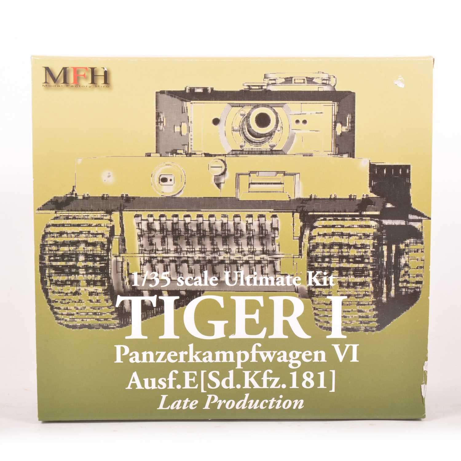 Lot 16 - MFH Model Factory Hero 1:35 scale model kit; Tiger I tank - late production