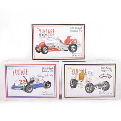 Lot 133 - Three GMP Real Art Replicas 1:18 scale models including Hentry Banks Hopkins Special Offy Midget