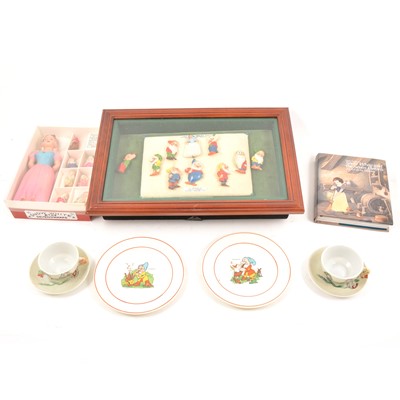 Lot 173 - Walt Disney's Snow White and the Seven Dwarfs interest; a selection of vintage items including Child's tea set