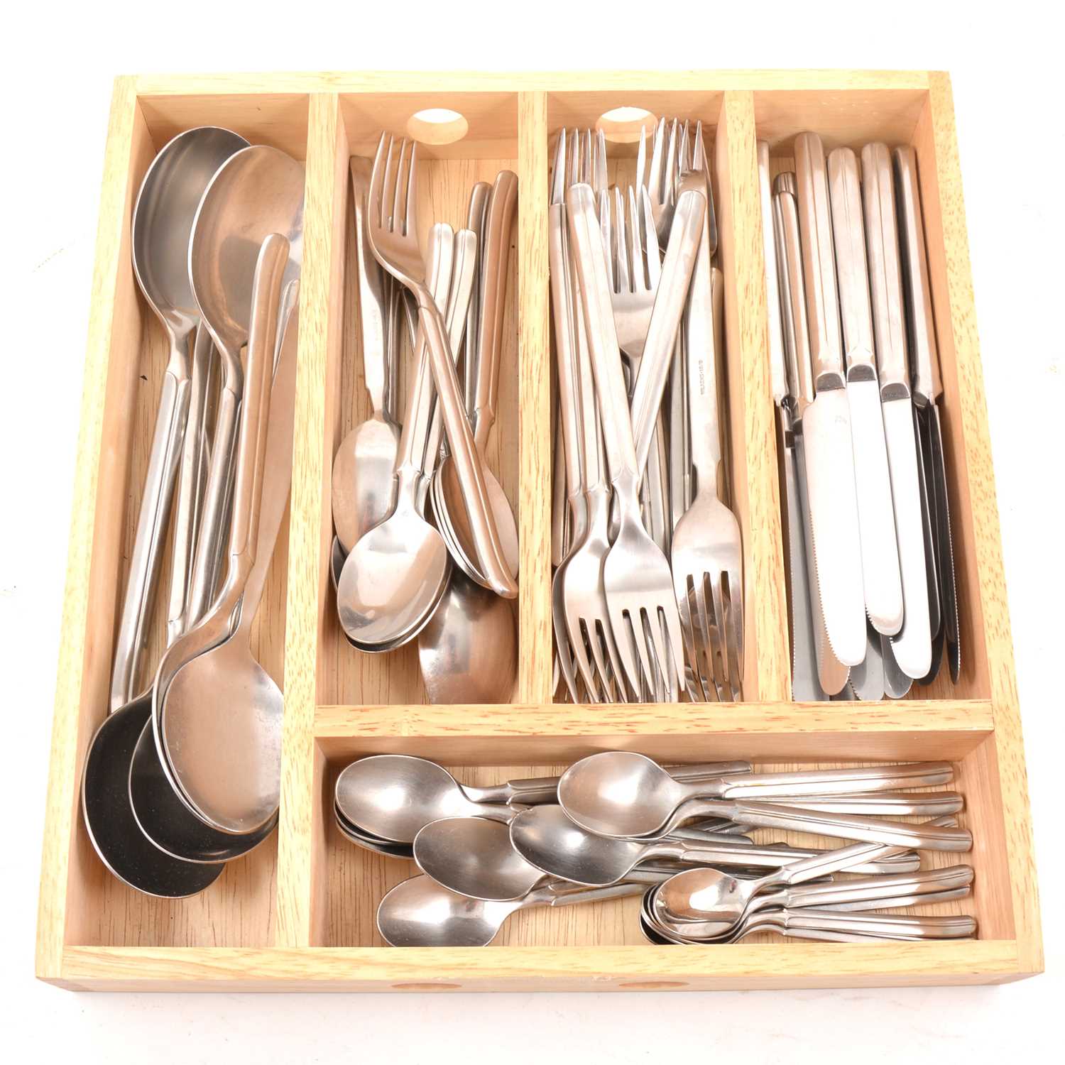 Lot 240 - A contemporary canteen of stainless steel cutlery by Wilkens.