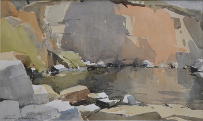 Lot 427 - Edward Wesson, Quarry, watercolour