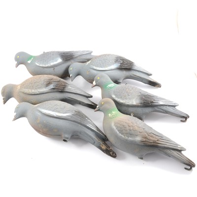 Lot 75 - Six David Nickerson plastic Pigeon decoys