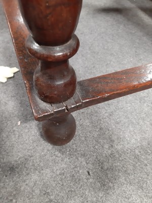 Lot 3 - A 19th century carved oak side table.