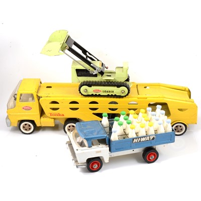 Lot 273 - Three tin model vehicles.