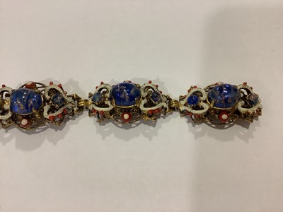 Lot 247 - Twelve kitsch costume jewellery bracelets, Italian novelty enamel, ivorine