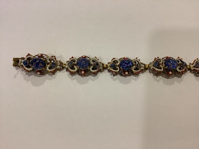 Lot 247 - Twelve kitsch costume jewellery bracelets, Italian novelty enamel, ivorine