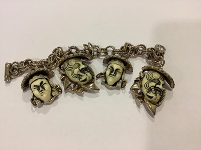 Lot 247 - Twelve kitsch costume jewellery bracelets, Italian novelty enamel, ivorine