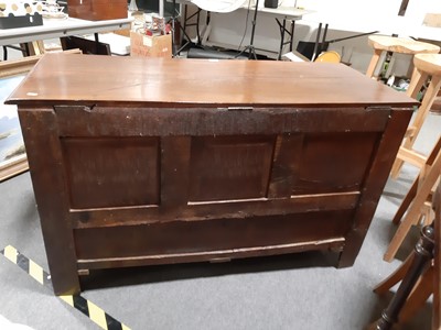Lot 5 - A joined oak mule chest, dated 1728.
