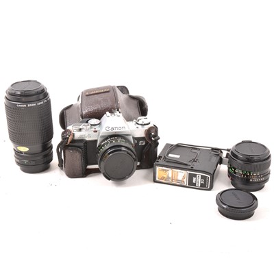 Lot 99 - Canon AL-1 35mm camera and lenes.