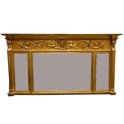 Lot 490A - Modern composition overmantel mirror