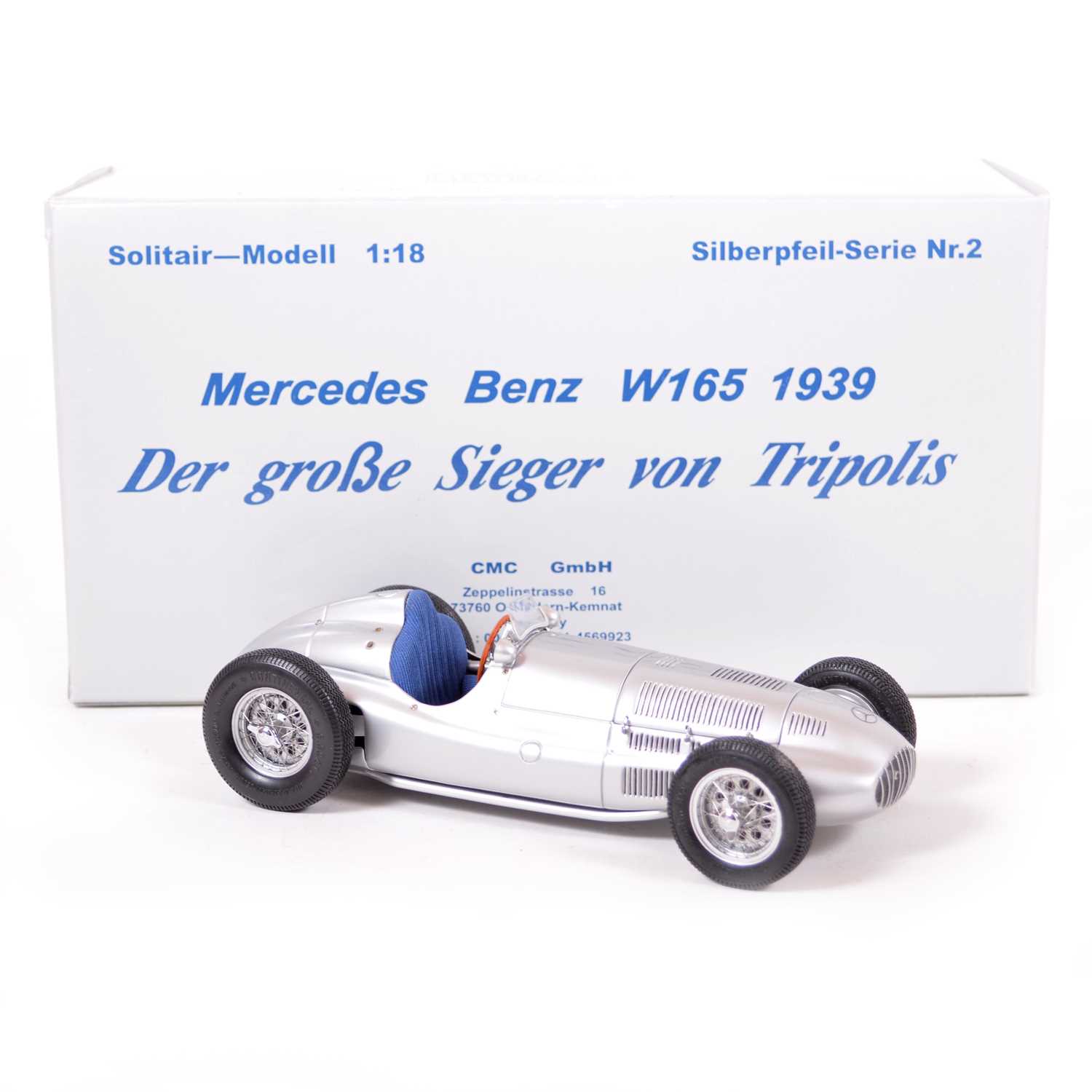 Lot 44 - CMC Classic Exclusive Models 1:18 scale model; Mercedes-Benz W165 (1939)