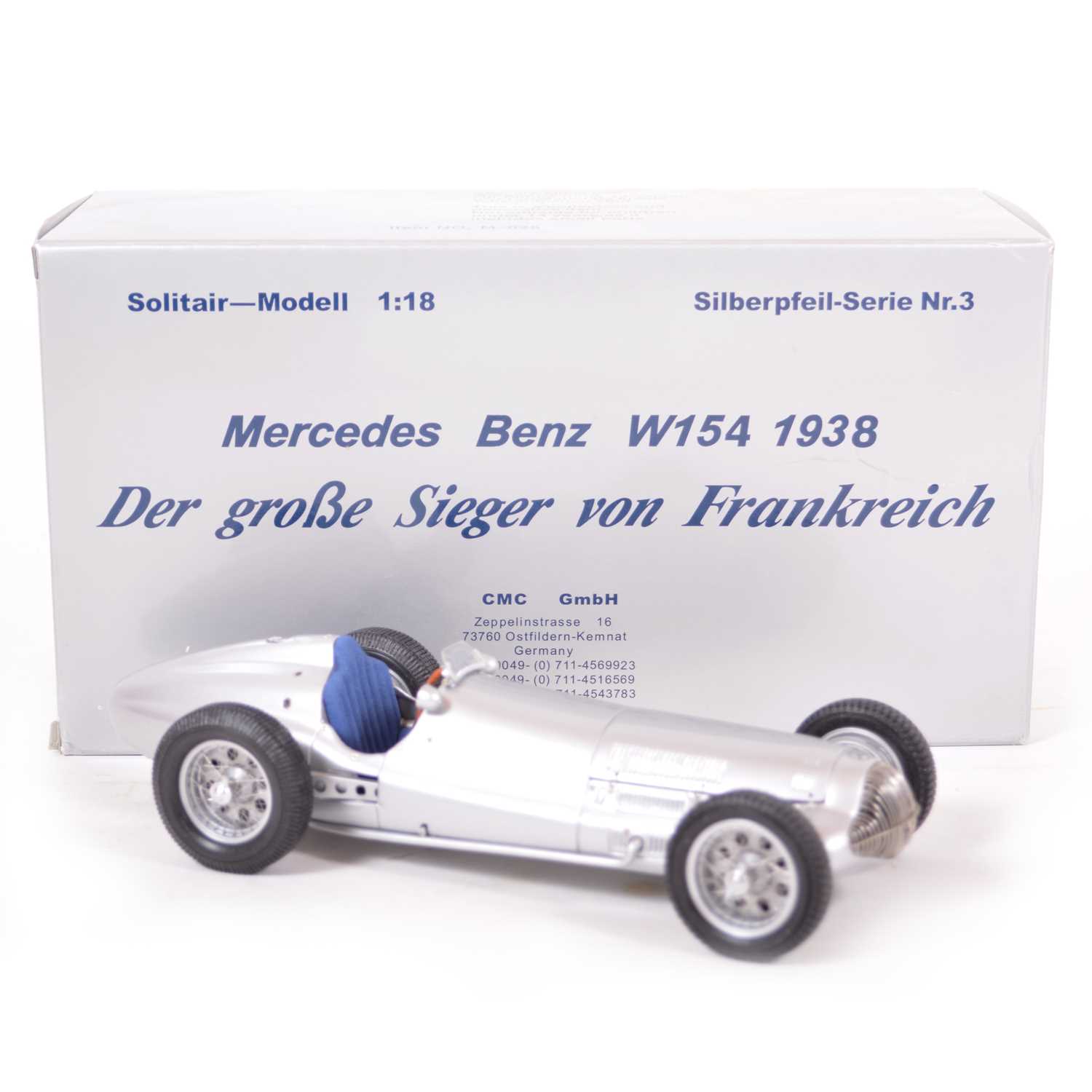 Lot 47 - CMC Classic Exclusive Models 1:18 scale model; Mercedes-Benz W154 (1938)