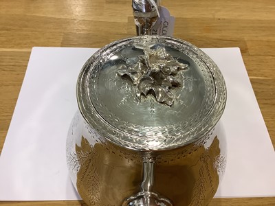 Lot 212 - A Victorian silver teapot by Thomas Smily, London 1861.