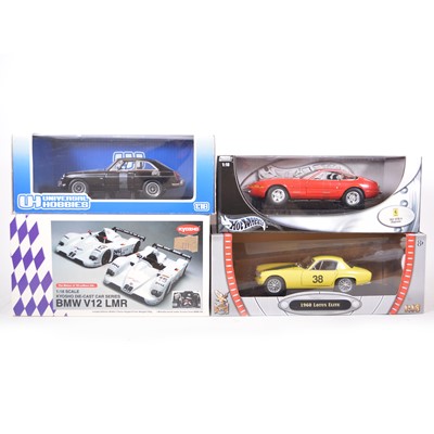Lot 56 - Four 1:18 scale models; including Hotwheels Ferrari 365 GTB/4 Daytona etc