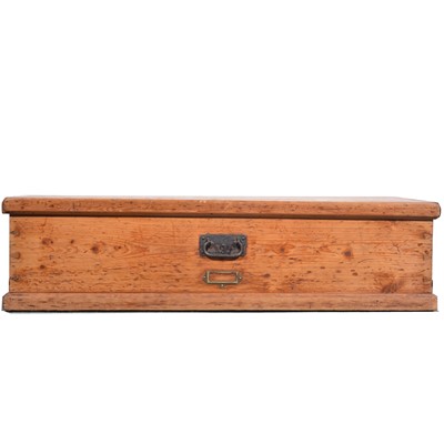 Lot 102 - A small pine blanket box.