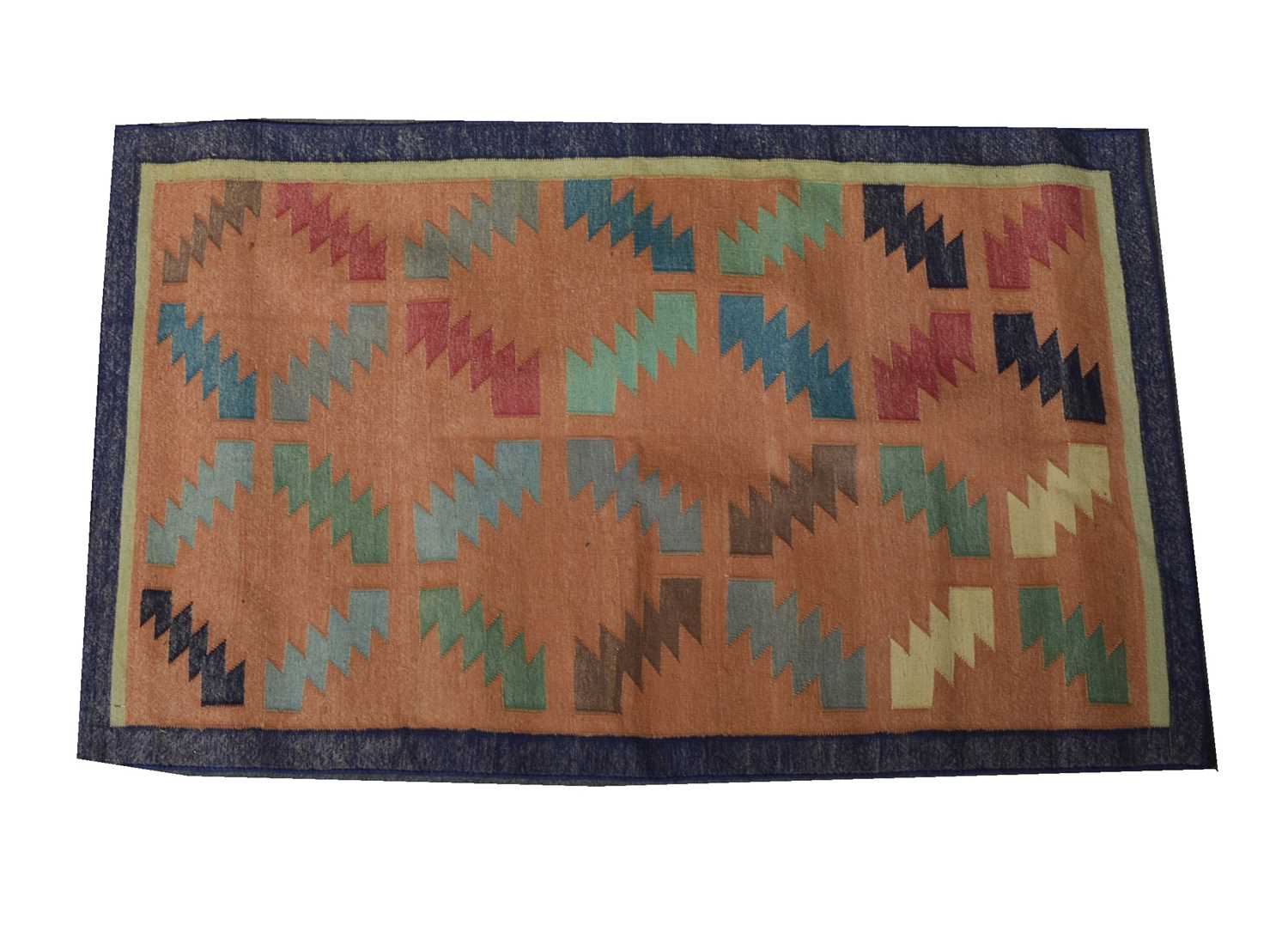 Lot 549 Nine modern flat weave rugs