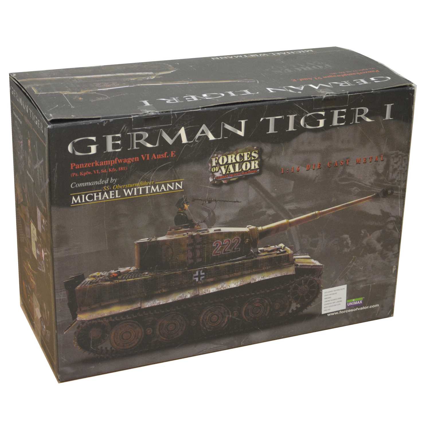 Lot 20 - Forces of Valor 1:16 die-cast model; German Tiger I tank (Commanded by Michael Wittmann)