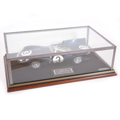 Lot 60 - Retrotoys 1:12 scale model; Jaguar D Type - Ron Flockhart - Ivor Bueb, Winner Ler Mans (1957)