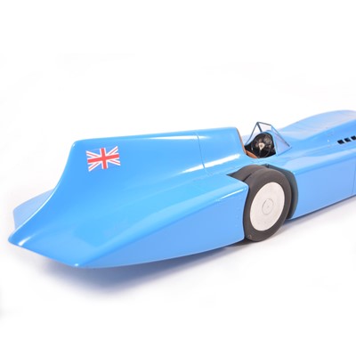Lot 72 - Jeff Luff scratch-built 1:12 scale model of Sir Malcolm Campbell's Bluebird from 1935