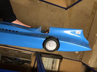 Lot 72 - Jeff Luff scratch-built 1:12 scale model of Sir Malcolm Campbell's Bluebird from 1935