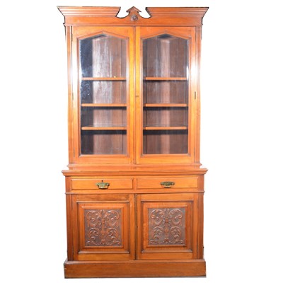 Lot 523 - Victorian walnut bookcase.