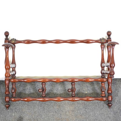 Lot 598 - Victorian mahogany wall mounted coat and hat rack