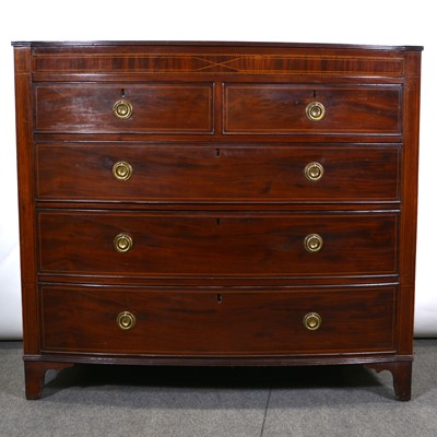 Lot 534 - Victorian mahogany bowfront chest of drawers