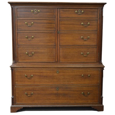 Lot 518 - Joined oak wardrobe