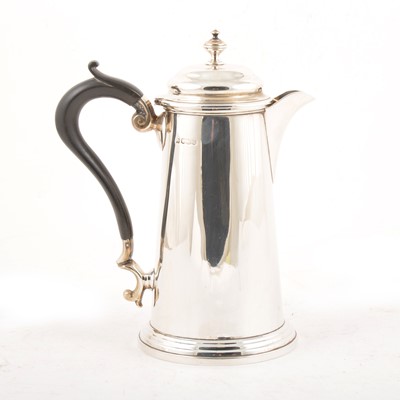 Lot 211 - A silver coffee pot by Martin Hall & Co Ltd, Sheffield 1922