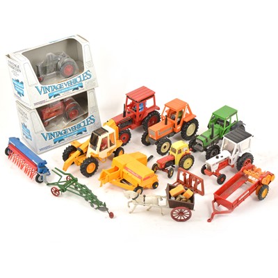 Lot 240 - Die-cast models mostly farming related; including Britains tractors