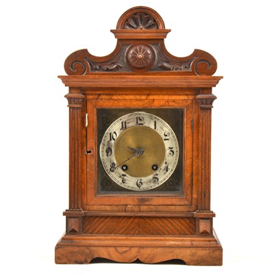 Lot 168 - Victorian walnut bracket clock.