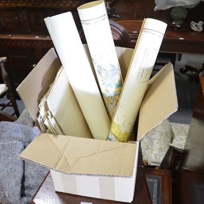 Lot 111 - A quantity of paper and canvas-printed maps, to include Middle East, War Office issues etc.