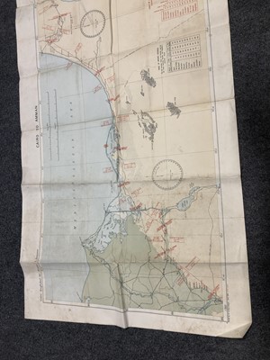 Lot 111 - A quantity of paper and canvas-printed maps, to include Middle East, War Office issues etc.