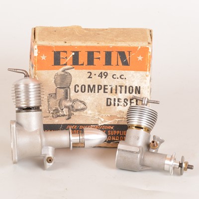 Lot 407 - 2 x ELFIN diesels 1.49 and 2.5cc.